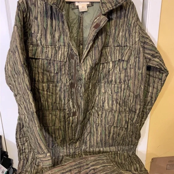 Vtg 80’s Trophy club Duck hunting coveralls overalls Sz M hooded - Picture 5 of 10